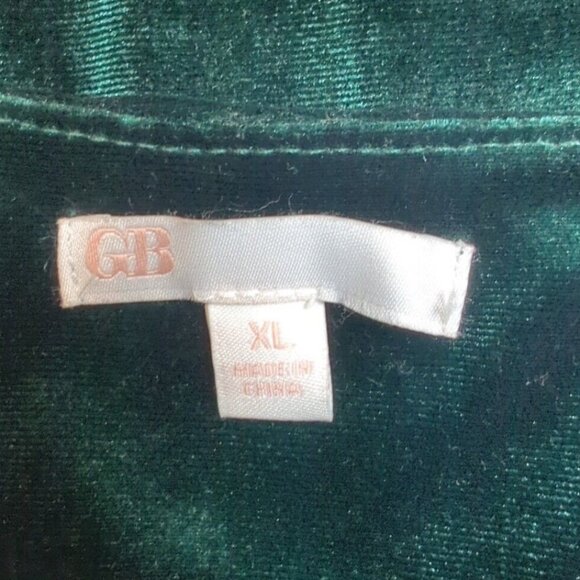 GB Womens Emerald Green Crush Velvet Dress XL Fairy Holiday Gothic Elegance Glam - Picture 13 of 13